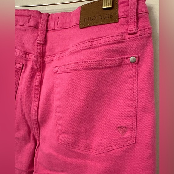 Judy Blue Vibrant Pink Straight Leg Jeans - Picture 5 of 8